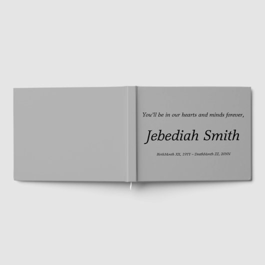 Eenvoudig en rouwbaar begrafenisboek/Memorial Gues Gastenboek (Volledig)