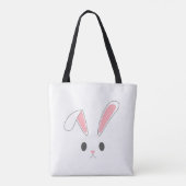 Eenvoudig en Schattige Easter Bunny Rabbit | Tote Tote Bag (Achterkant)