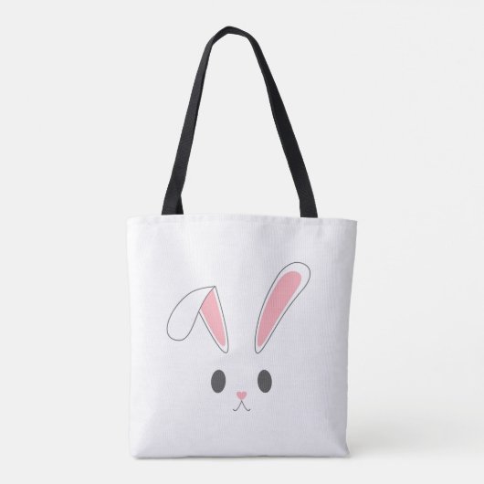 Eenvoudig en Schattige Easter Bunny Rabbit | Tote  Tote Bag (Achterkant)