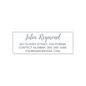 eenvoudig en schoon adresgegevens grijs (optioneel zelfinktende stempel (Design)