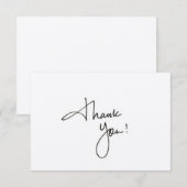 Eenvoudig en schoon bedankkaartje voor professiona bedankkaart (Voorkant / Achterkant)