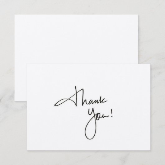 Eenvoudig en schoon bedankkaartje voor professiona bedankkaart (Voorkant / Achterkant)