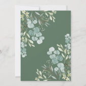 Eenvoudig en schoon Eucalyptus Greenery Wedding Kaart (Achterkant)