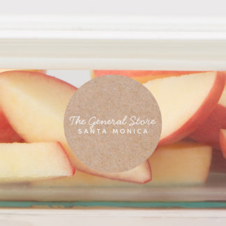 Eenvoudig en schoon Kraft Circulair Label