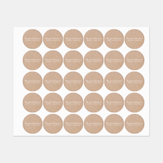 Eenvoudig en schoon Kraft Circulaire Kleding Label (Vel)