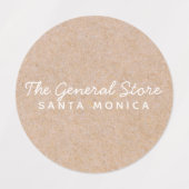 Eenvoudig en schoon Kraft Circulaire Kleding Label (Design 2)