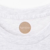 Eenvoudig en schoon Kraft Circulaire Kleding Label (Aangebracht)