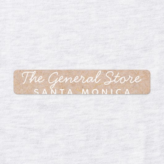 Eenvoudig en schoon Kraft-strijkijzer op kledingla Labels (Design 2)