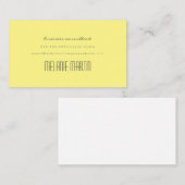 Eenvoudig en Schoon Lichtgeel Visitekaartje (Voorkant / Achterkant)