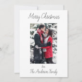 Eenvoudig en schoon script feestdagenkaart (Voorkant)