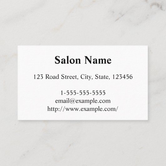 Eenvoudig en schoon Visitekaartje (Achterkant)