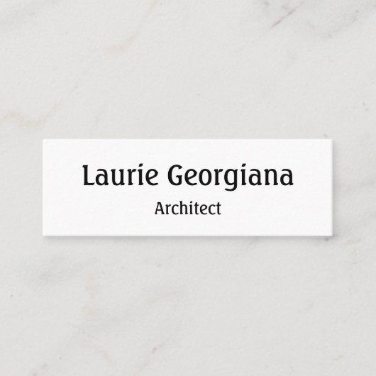 Eenvoudig en schoon Visitekaartje (Voorkant)