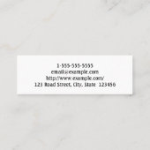 Eenvoudig en schoon Visitekaartje (Achterkant)