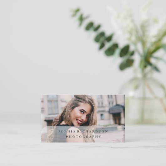 Eenvoudig en schoon | Visitekaartjes voor fotograf (Staand voorkant)