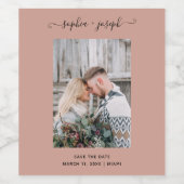 Eenvoudig en stijlvol | Foto Minimaal De datum ops Wijn Etiket (Enkel label)