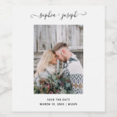 Eenvoudig en stijlvol | Foto Minimaal De datum ops Wijn Etiket (Enkel label)