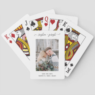 Eenvoudig en stijlvol Foto minimaal sparen de da Pokerkaarten
