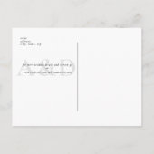 Eenvoudig en stijlvol huwelijk met moderne B/W spa Briefkaart (Achterkant)