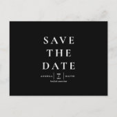 Eenvoudig en stijlvol huwelijk met moderne B/W spa Briefkaart (Voorkant)