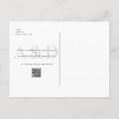 Eenvoudig en stijlvol huwelijk - Modern B/W Bespaa Briefkaart (Achterkant)