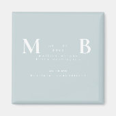 Eenvoudig en stijlvol winterblauw magneet (Voorkant)