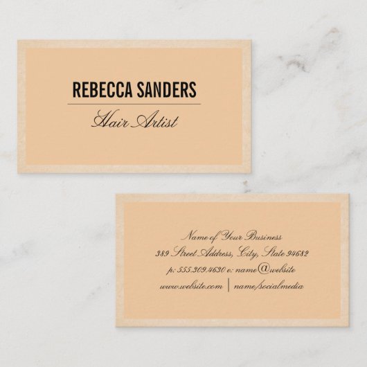 Eenvoudig en subtiel visitekaartje (Voorkant / Achterkant)