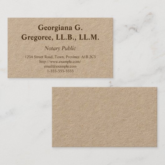 Eenvoudig en traditioneel Notioneel openbaar Visit Visitekaartje (Voorkant / Achterkant)