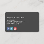 Eenvoudig en vet (rood) visitekaartje (Achterkant)