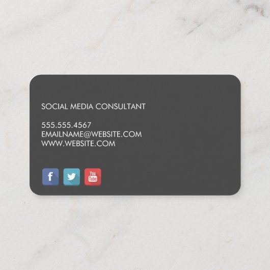 Eenvoudig en vet (rood) visitekaartje (Achterkant)