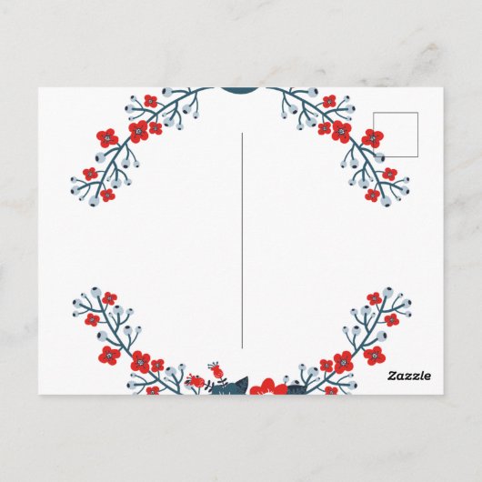 Eenvoudig en vrolijk kerstfeest briefkaart (Achterkant)