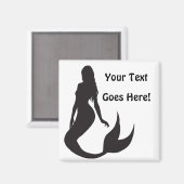 Eenvoudig en vun Mermaid Silhouette Magneet (Voorkant / Achterkant)
