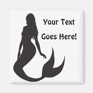 Eenvoudig en vun Mermaid Silhouette Magneet