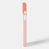 Eenvoudig en  zalmroze gestreept monogram Case-Mate iPhone case (Achterkant / Links)