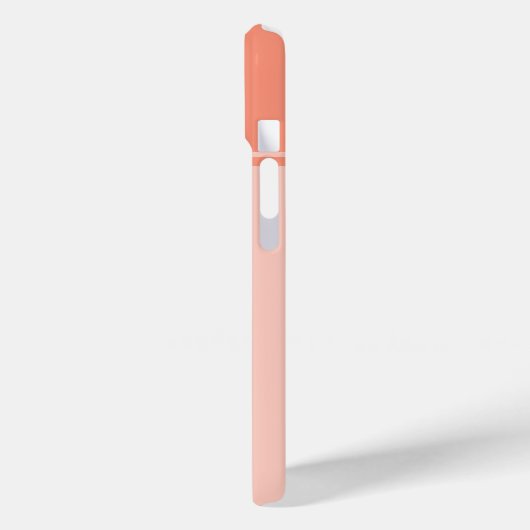 Eenvoudig en zalmroze gestreept monogram Case-Mate iPhone case (Achterkant / Links)