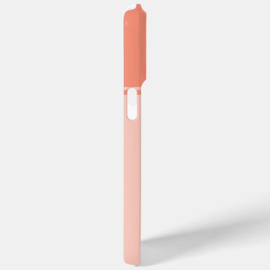 Eenvoudig en zalmroze gestreept monogram Case-Mate iPhone case (Achterkant / Rechts)