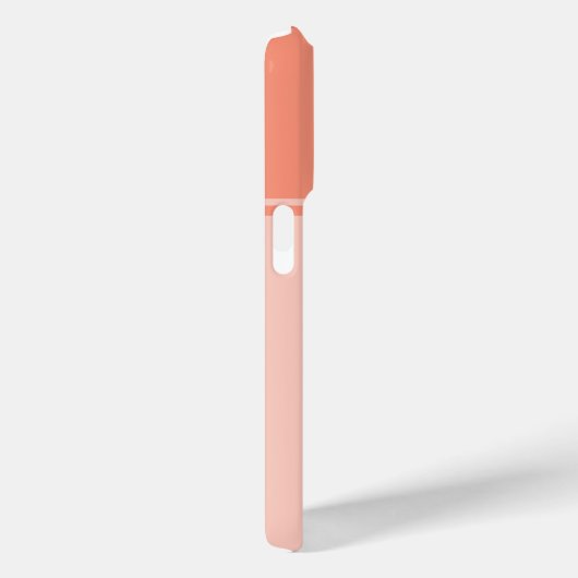 Eenvoudig en  zalmroze gestreept monogram Case-Mate iPhone case (Achterkant / Rechts)