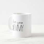 Eenvoudig en zoet gepersonaliseerd ik hou van je m koffiemok (Voorkant links)