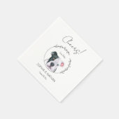 Eenvoudig Engels Bulldog hond bruiloft cocktail Servet (Hoek)