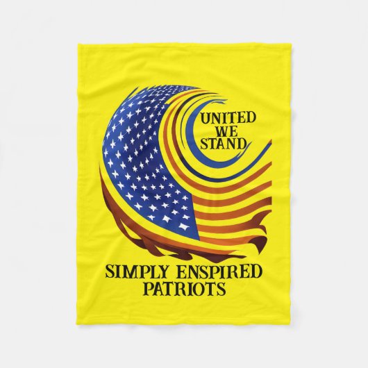 Eenvoudig Enspirated United We Stand Patriots Fleece Deken (Voorkant)