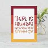 Eenvoudig Er is altijd iets om dankbaar te zijn vo Feestdagenkaart (Staand voorkant)