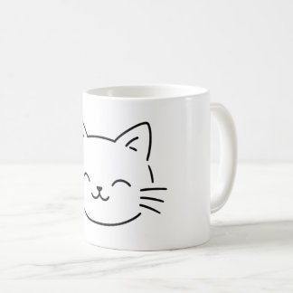 Eenvoudig esthetisch kat ontwerp koffiemok