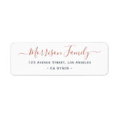 eenvoudig etiket met elegant adres (Voorkant)