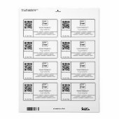 Eenvoudig etiket met zwarte en witte logo (Full Sheet)