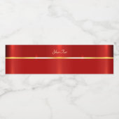 Eenvoudig etiket van de rode waterfles (Enkel label)