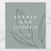 Eenvoudig etiket van flessenwijn (Enkel label)