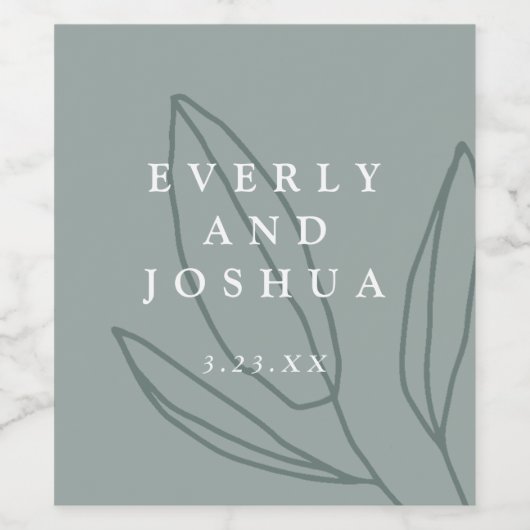 Eenvoudig etiket van flessenwijn (Enkel label)