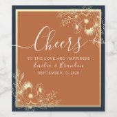 Eenvoudig etiket voor trouwerijwijn (Enkel label)