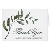 Eenvoudig Eucalyptus Botanical Weddenschap Bedankt (Voorkant Horizontaal)