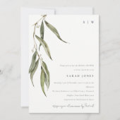 Eenvoudig eucalyptus botanisch Vrijgezellenfeest Kaart (Voorkant)