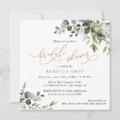 Eenvoudig Eucalyptus Greenery Gold Vrijgezellenfee Kaart (Voorkant)